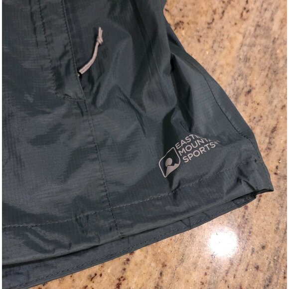 EMS EASTERN MOUNTAIN SPORTS Packable Rain Jacket Women's M Green EUC Hooded - Picture 6 of 15